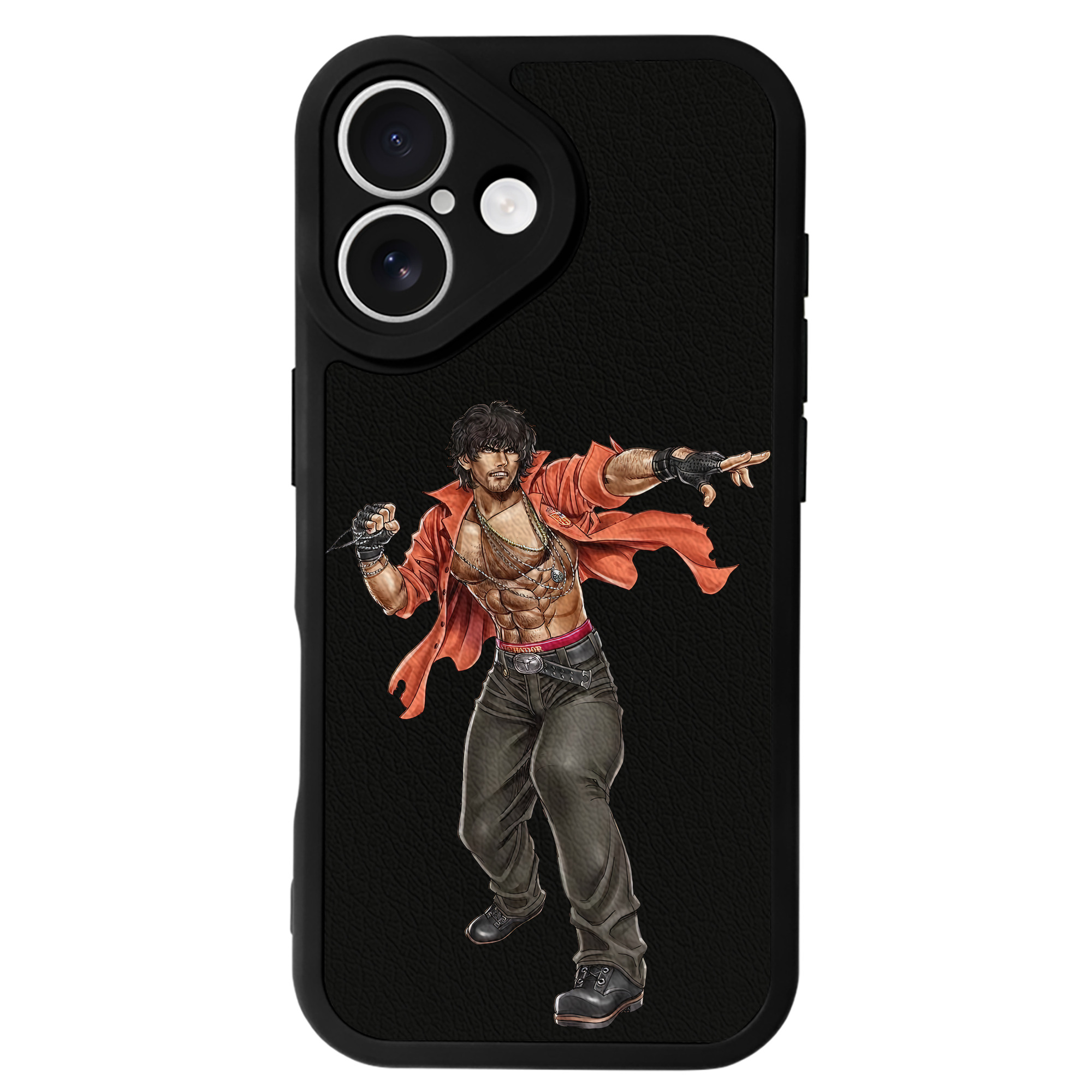 （画像用） 北斗の拳 Fist of the North Star 【iPhone 16シリーズ対応】シリコンスマホケース（レザー調） 材質：シリコン